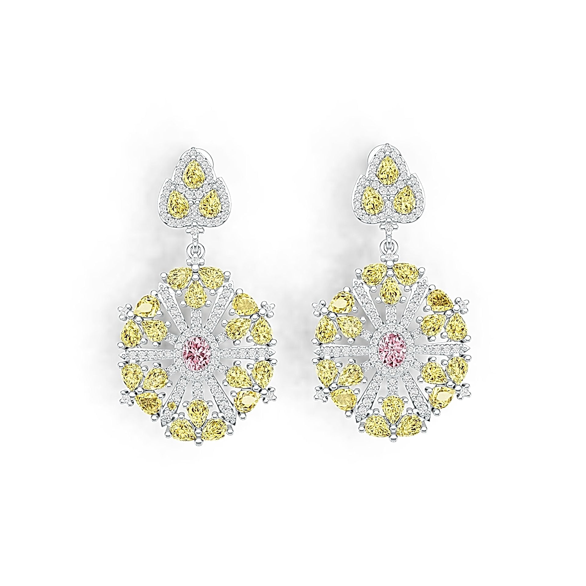 Sterling Silver Semi Mount Earrings Setting Oval OV 5X4mm PE 4X3mm DHJ