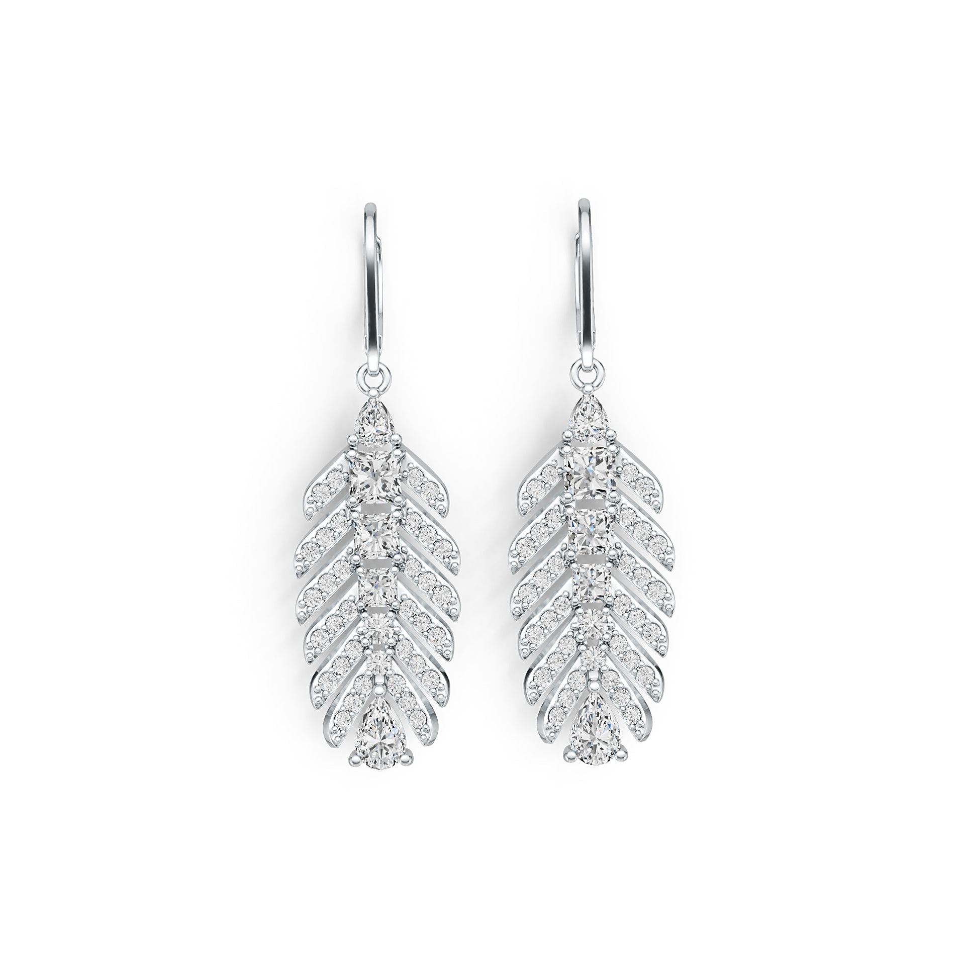 Sterling Silver Semi Mount Earrings Setting Pear PE 6X4mm DHJ