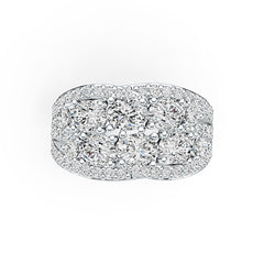 Sterling Silver Semi Mount Ring Setting Oval OV 5X4mm with White Topaz DHJ