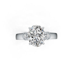 Sterling Silver Semi Mount Ring Setting Oval OV 10X8mm DHJ