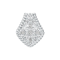 Sterling Silver Semi Mount Pendant Setting Pear PE 5X3mm CU 4X4mm DHJ