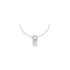 10K Gold Semi Mount Pendant Setting Round RD 1.0mm Moissanite Accent DHJ