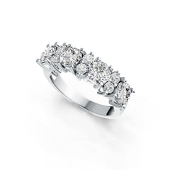 14K Gold Semi Mount Ring Setting Round RD 5x5mm Diamond Accent DHJ