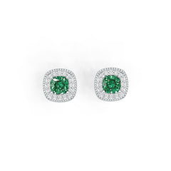 Sterling Silver Semi Mount Earrings Setting Cushion CU 5X5mm DHJ