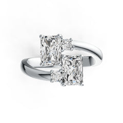 Sterling Silver Semi Mount Ring Setting Emerald OCT 7X5mm DHJ