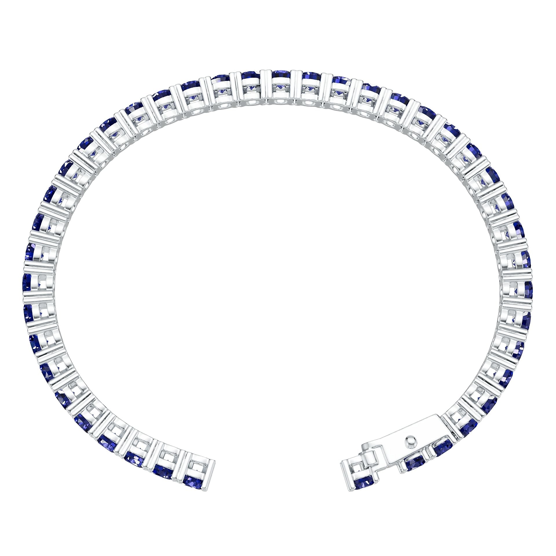Platinum Semi Mount Bracelet Setting Round Ro 3x3mm Syz Jewelry
