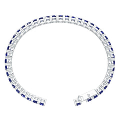 Platinum Semi Mount Bracelet Setting Round Ro 3x3mm Syz Jewelry