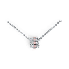 Sterling Silver Pendant with White Topaz or Moissanite Filigree Syzjewelry