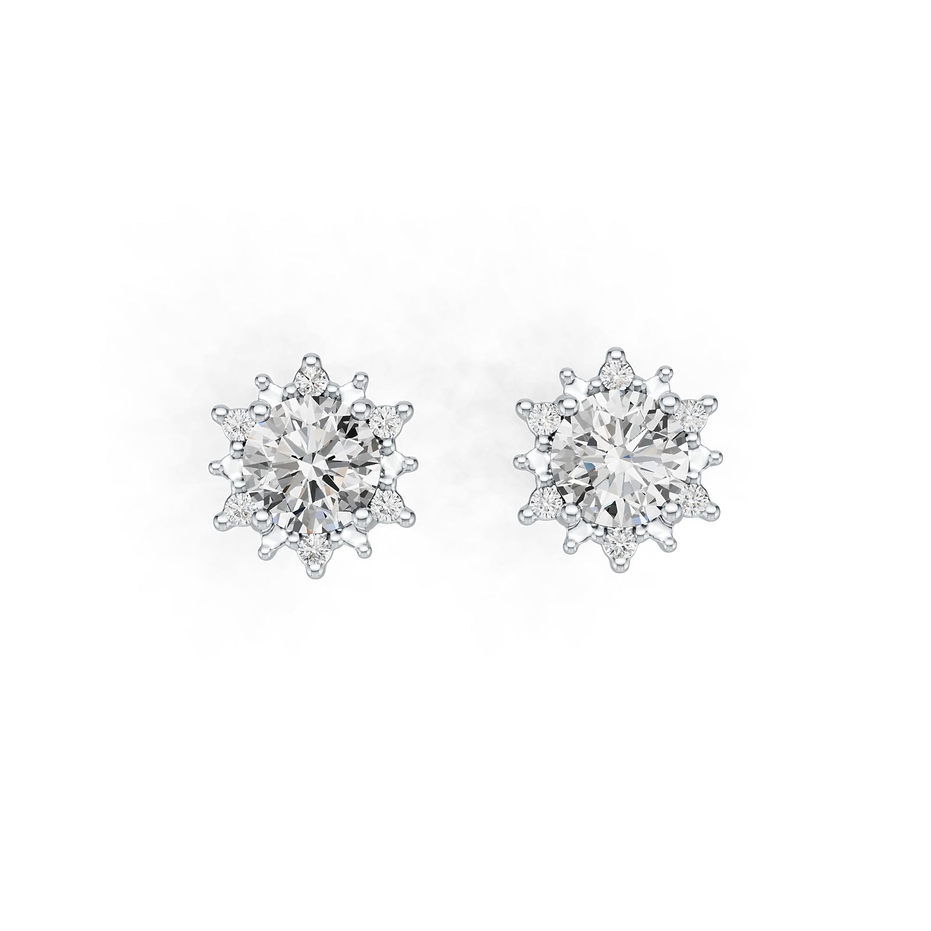 Sterling Silver Semi Mount Earrings Setting Round RD 5X5mm DHJ