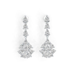 Sterling Silver Semi Mount Earrings Setting Pear PE 4X3mm DHJ
