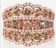 18K Gold Semi Mount Ring Setting Round RD 3.75mm 3.5mm 3mm 2.5mm 2mm Diamond Accent DHJ