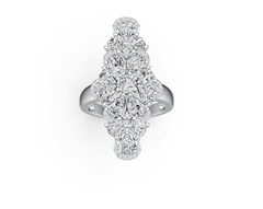 Sterling Silver Semi Mount Ring Setting Pear PE 6X4mm RD 4.5x4.5mm DHJ