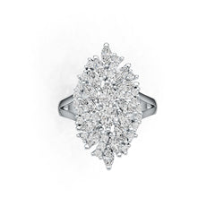 Sterling Silver Semi Mount Ring Setting Round RD Cluster Áæ§Èï∂mm DHJ