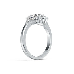 Sterling Silver Semi Mount Ring Setting Oval OV 8X6mm MQ 6X3mm DHJ