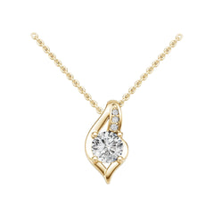 10K Gold Semi Mount Pendant Setting Round Ro 5x5mm Moissanite Accent Syz Jewelry