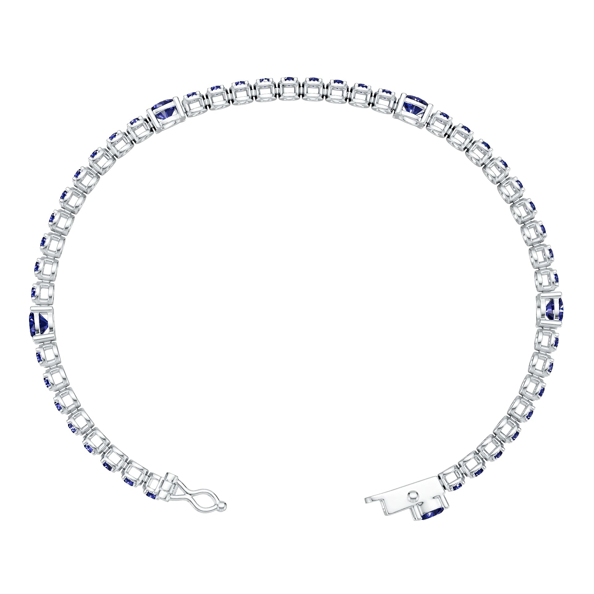 Sterling Silver Semi Mount Bracelet Setting Round RD 5x5mm DHJ
