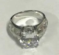 Platinum Semi Mount Ring Setting Oval OV 12X10mm Diamond Accent DHJ