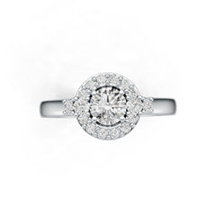 Sterling Silver Semi Mount Ring Setting Round RD 5X5mm DHJ