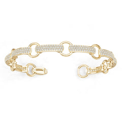 10K Gold Semi Mount Bracelet Setting Round Ro 6x6mm Syz Jewelry