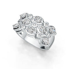 18K Gold Semi Mount Ring Setting Oval OV 4X3mm Diamond Accent DHJ