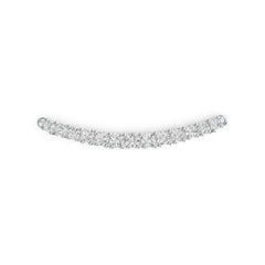 14K Gold Pendant Arc Curved with White Topaz or Moissanite Diamond Accent DHJ
