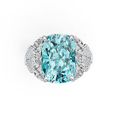 Sterling Silver Semi Mount Ring Setting Cushion CU 14X10mm DHJ