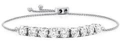 18K Gold Tennis Bracelet Semi Mount For Women Round RD 6.5x6.5mm Fully Adjustable DHJ