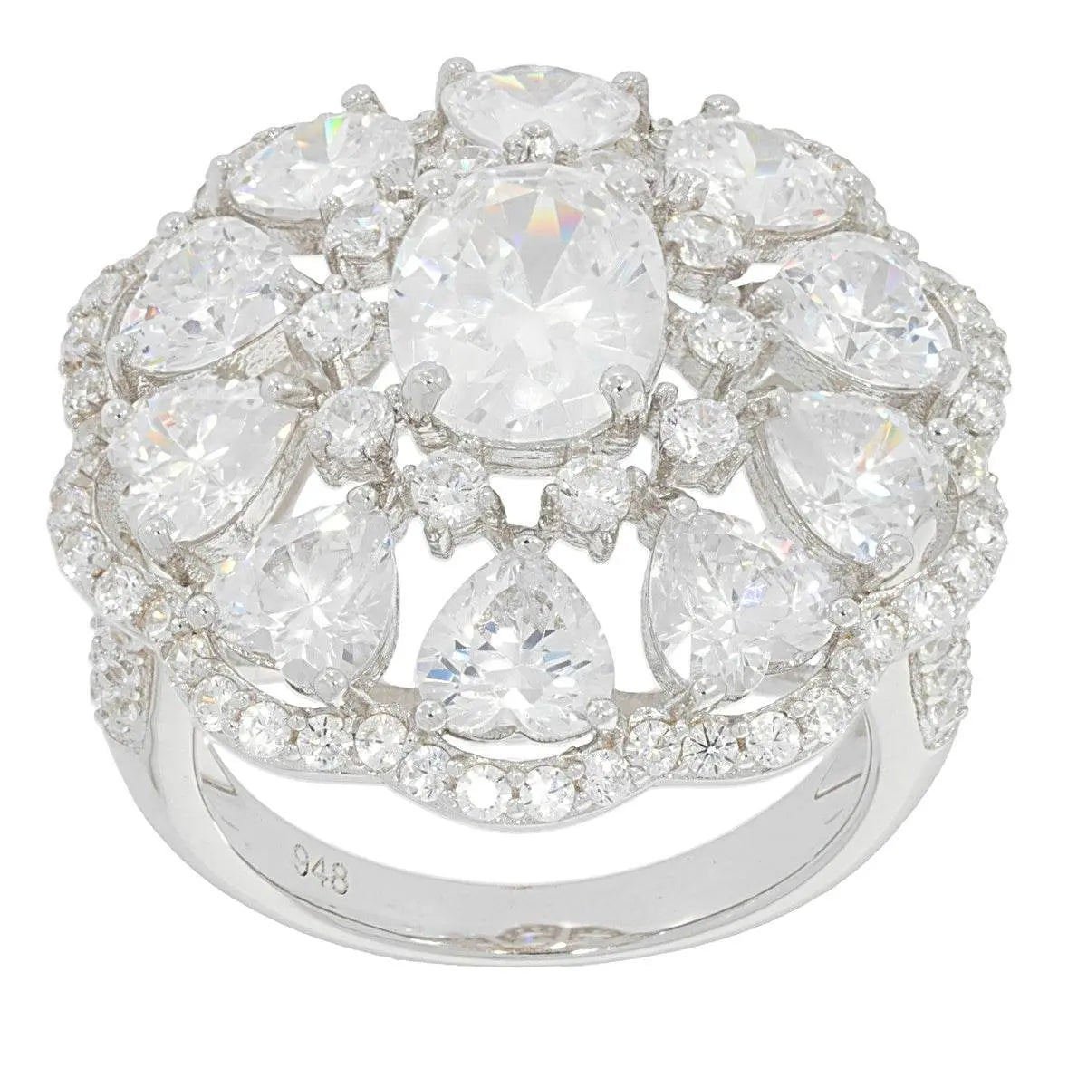 14K Gold Semi Mount Ring Setting Oval OV 9X7mm Diamond Accent DHJ
