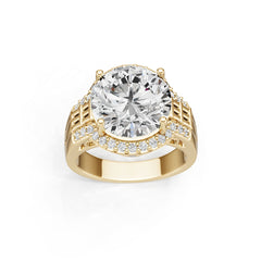 10K Gold Semi Mount Ring Setting Round Ro 6x6mm Syz Jewelry