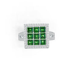 Sterling Silver Semi Mount Ring Setting Princess SQ 3.5X3.5mm DHJ