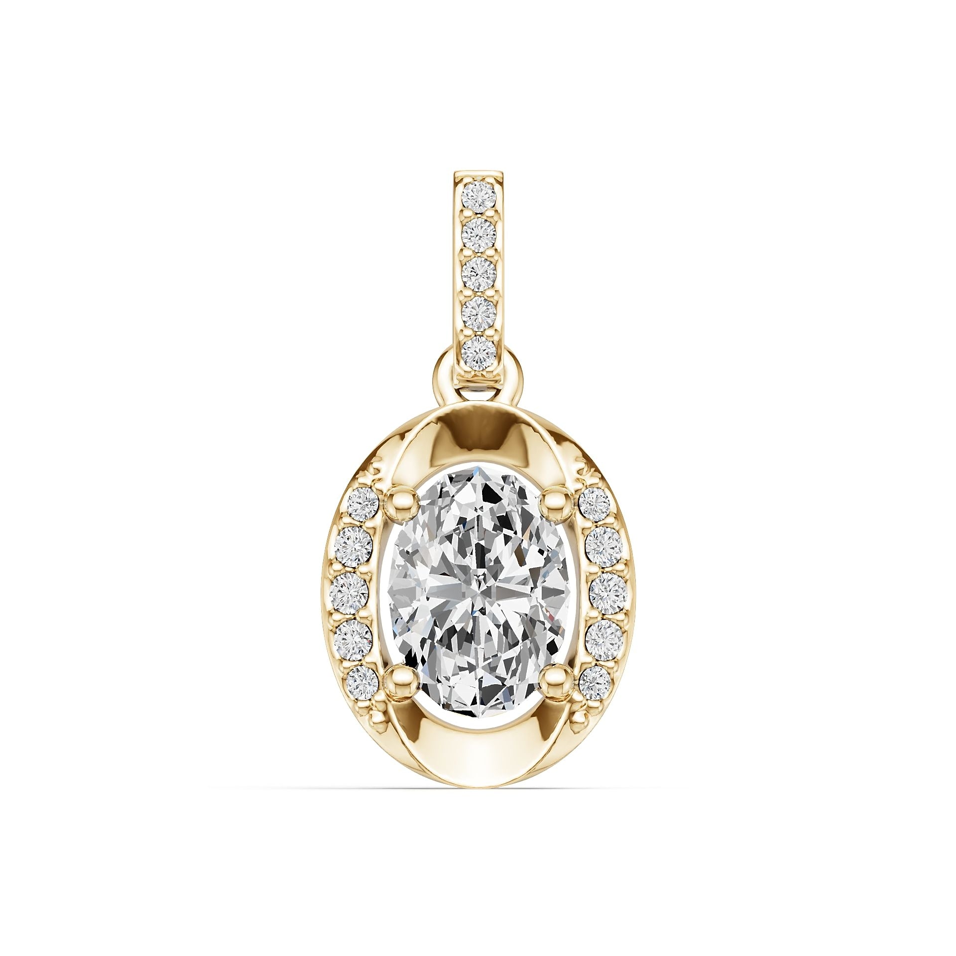Sterling Silver Semi Mount Pendant Setting Oval OV 7X5mm Syzjewelry