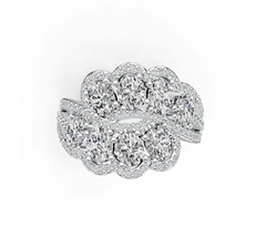 Sterling Silver Semi Mount Ring Setting Oval OV 5X4mm with White Topaz - Syzjewelry