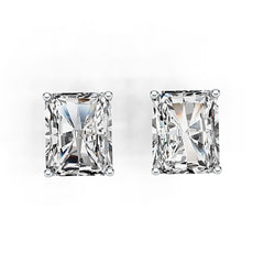 Sterling Silver Semi Mount Earrings Setting Emerald OCT 10X8mm DHJ