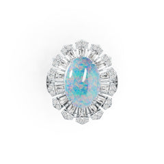 Sterling Silver Semi Mount Ring Setting Oval OV 14x10mm Flower Theme Syzjewelry