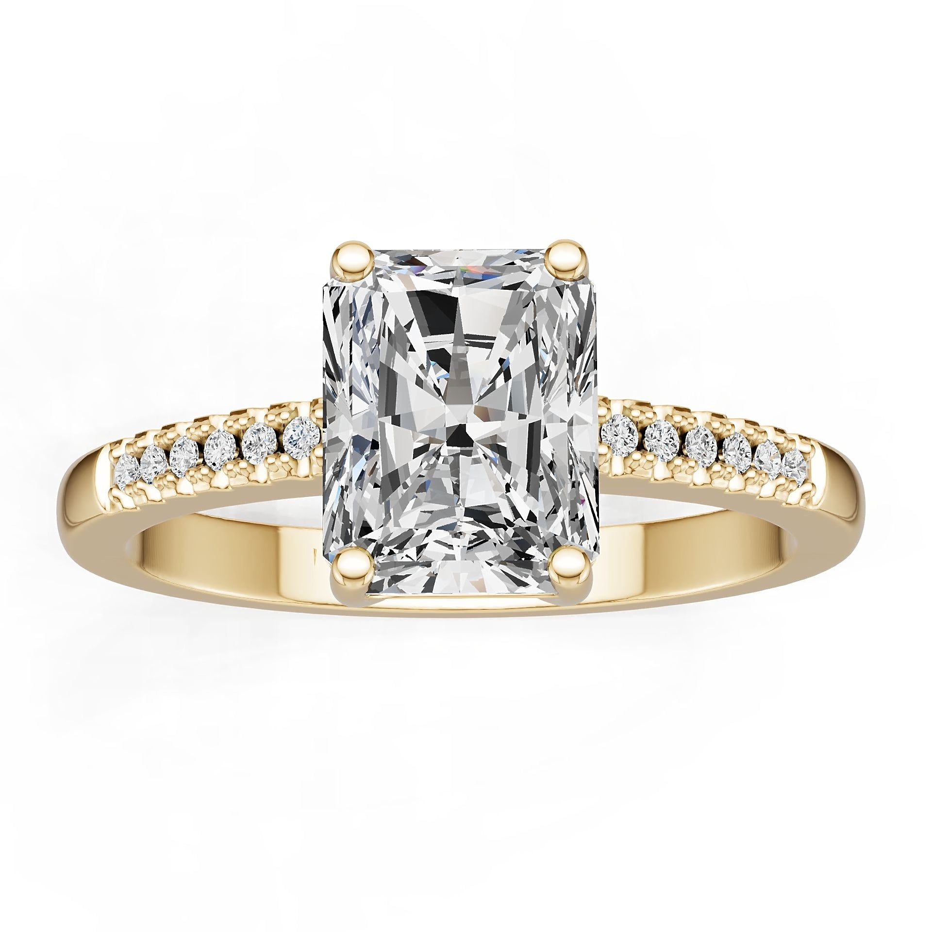 Platinum Semi Mount Ring Setting Emerald Em 9x7mm Diamond Accent Syz Jewelry