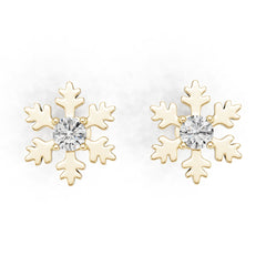 18K Gold Semi Mount Earrings Setting Round Ro 6x6mm Syz Jewelry
