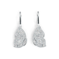 Sterling Silver Semi Mount Earrings Setting Round RD 1.75mm Butterfly DHJ