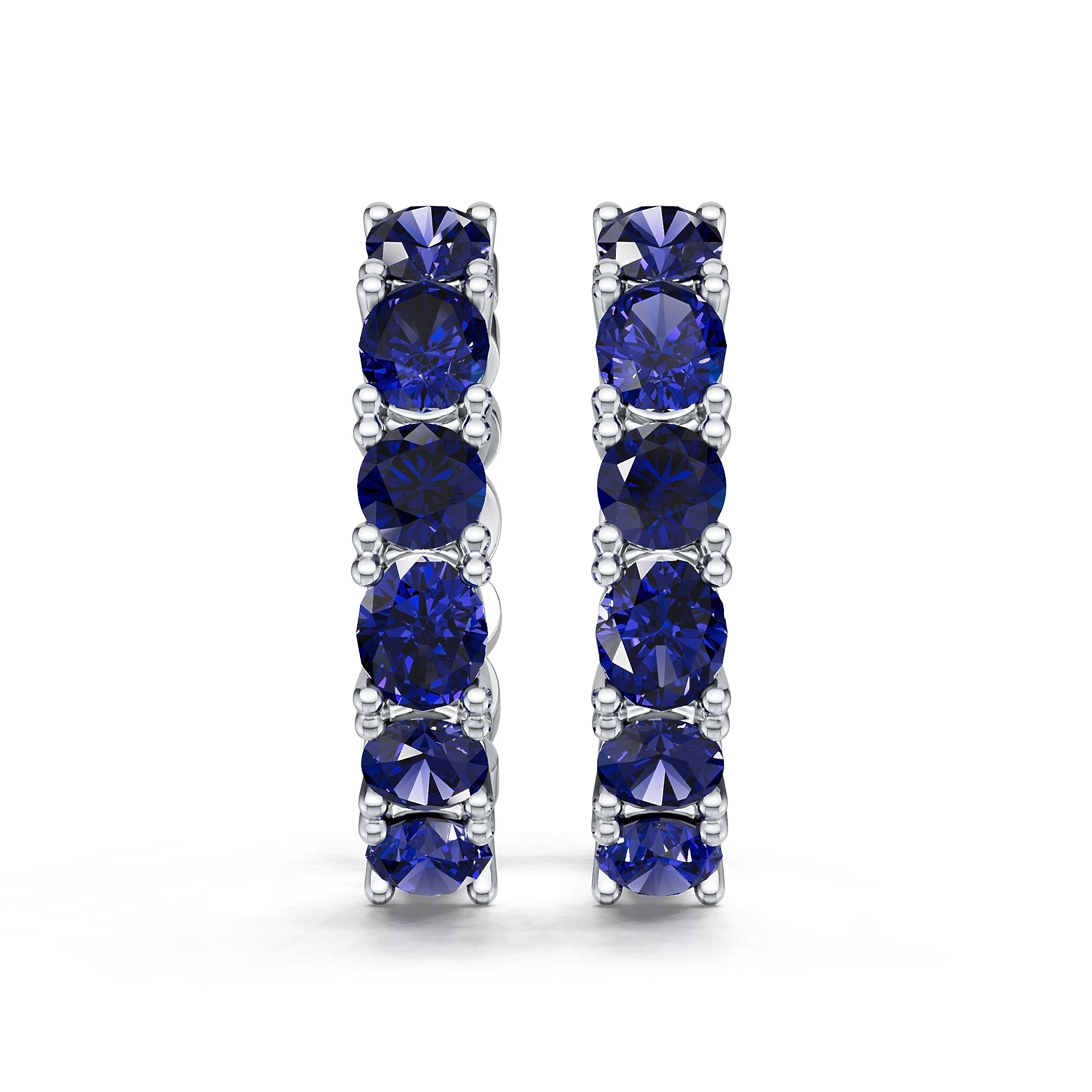 Platinum Semi Mount Earrings Setting Oval Ov 5x4mm Syz Jewelry