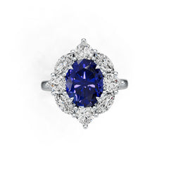 18K Gold Semi Mount Ring Setting Round Ro 10x8mm Syz Jewelry
