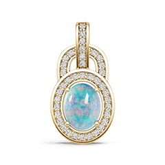 Sterling Silver Semi Mount Pendant Setting Oval OV 9X7mm White Topaz Accents Syzjewelry