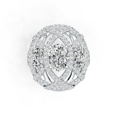 Sterling Silver Semi Mount Ring Setting Oval OV 8X6mm OV 6X4mm DHJ
