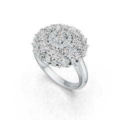 18K Gold Semi Mount Ring Setting Oval OV 6X4mm Diamond Accent DHJ