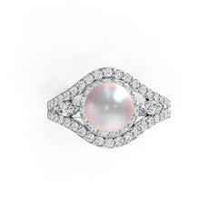 Sterling Silver Semi Mount Ring Setting Round RD 8.5mm DHJ