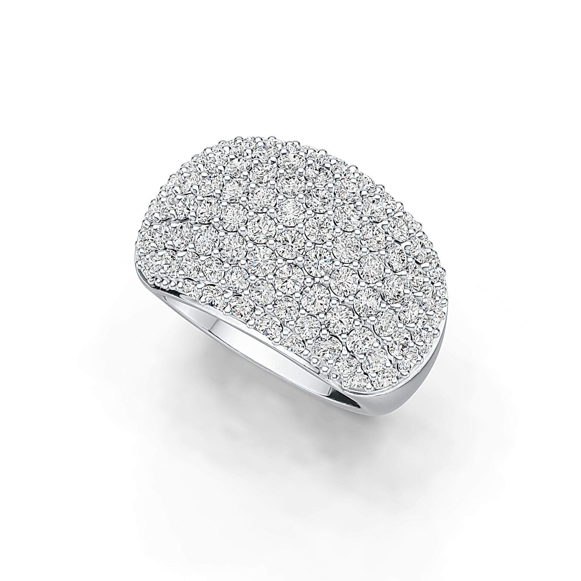 18K Gold Semi Mount Ring Setting Round RD 2x2mm Diamond Accent DHJ