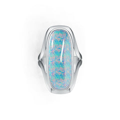 Sterling Silver Semi Mount Ring Setting Oval OV 25X10.3mm Cabochon DHJ