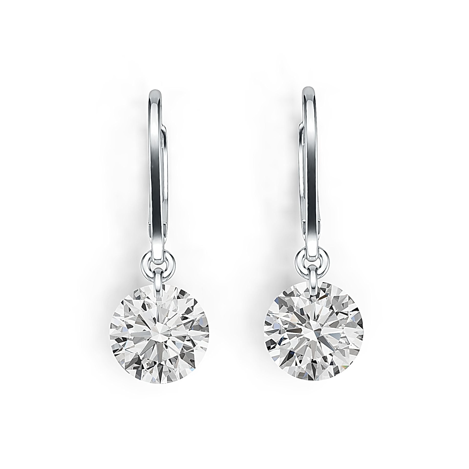 14K Gold Semi Mount Earrings Setting Round RD 8x8mm DHJ