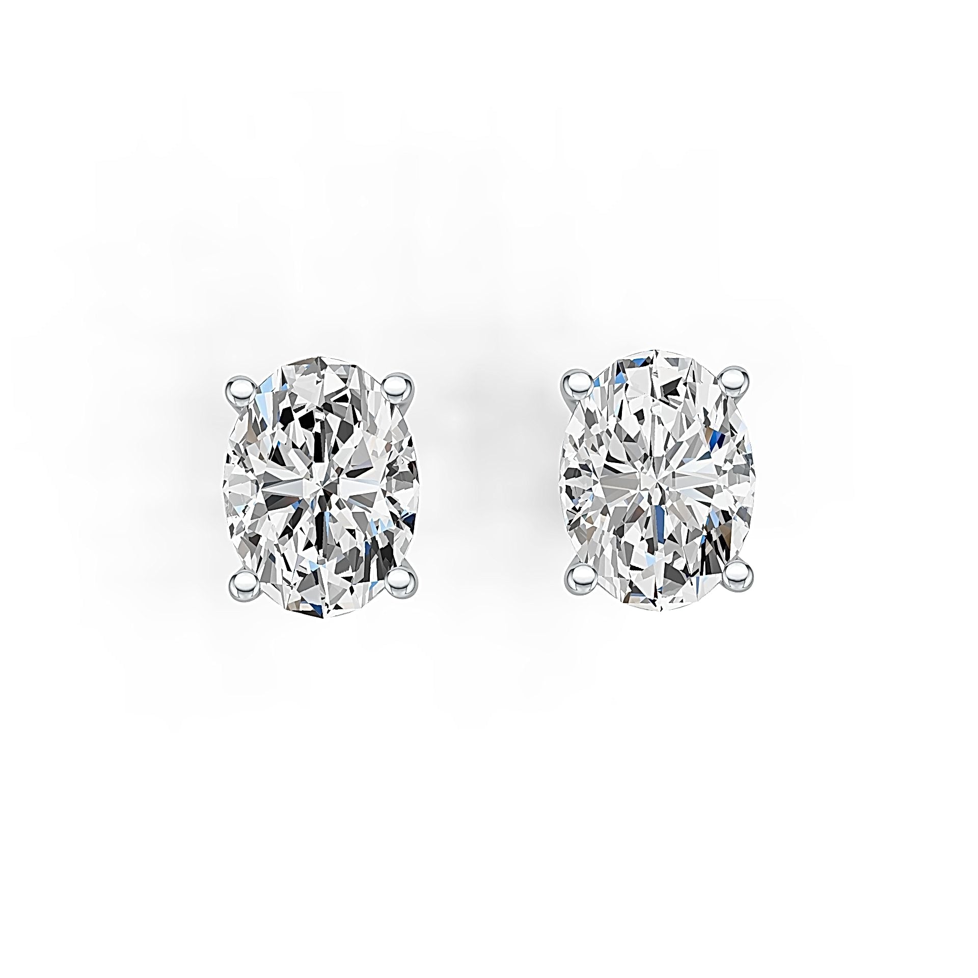 Sterling Silver Semi Mount Earrings Setting Oval OV 8X6mm DHJ