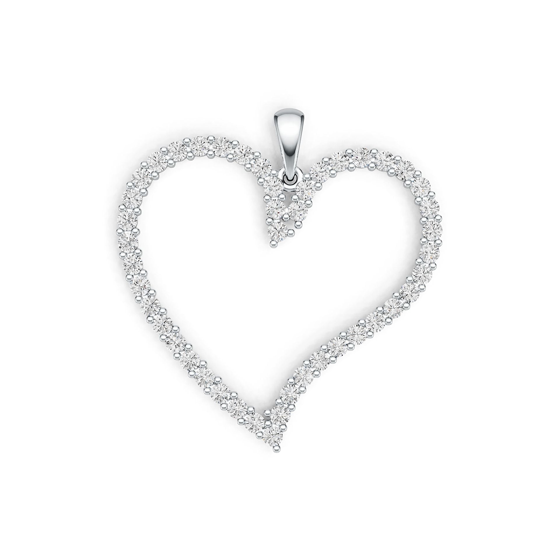 Sterling Silver Semi Mount Pendant Setting Round RD 2x2mm DHJ