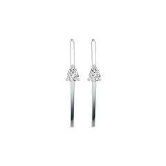10K Gold Semi Mount Earrings Setting Pear PE 8X6mm DHJ