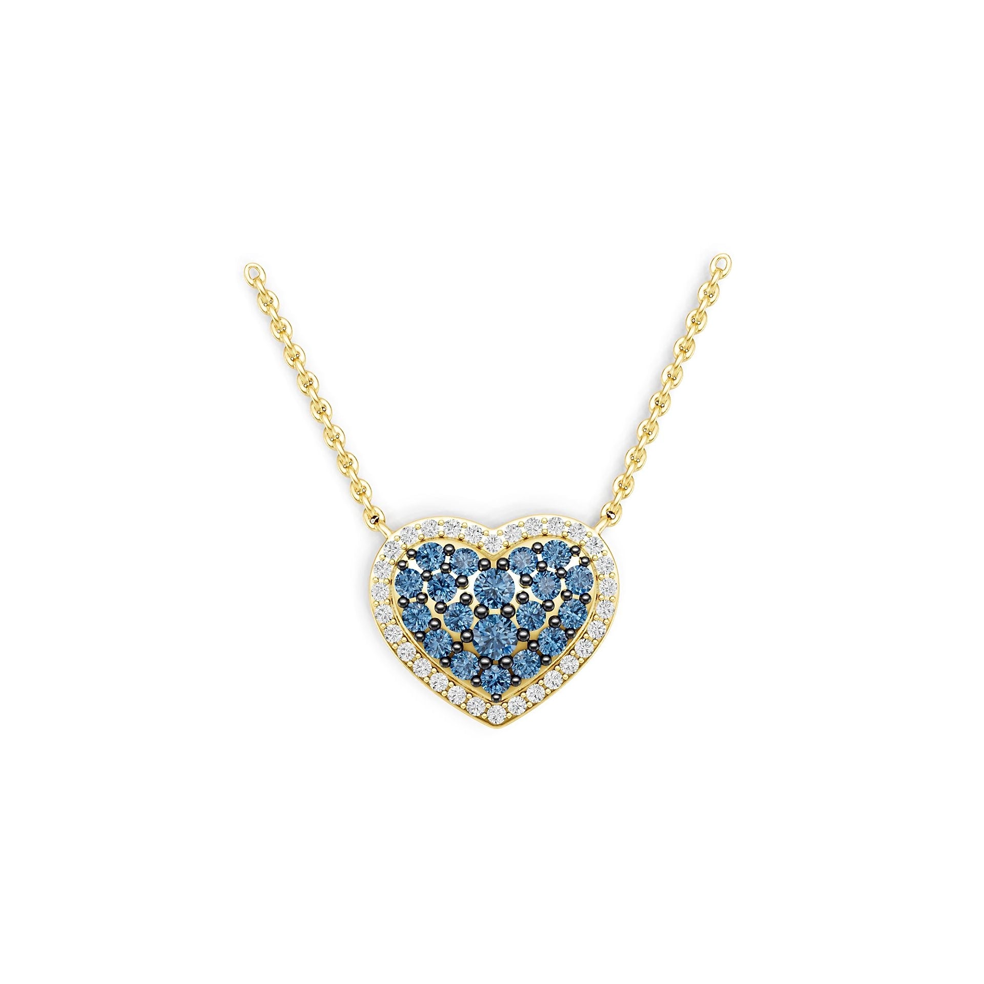 10K 14K Gold or 18K Gold Semi Mount Pendant Setting Round Rd Diamond Accent Syzjewelry